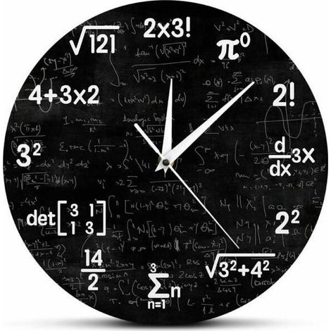 GABRIELLE Horloge, Mathématiques Horloge Murale Mathématiques Horloge Graduation Cadeau Enfants Formule Mathématiques Symboles Horloge Décoration De La Chambre Décoration Murale Salon Horloge & Horlog (1/4)