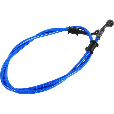 Flexible Tresse Acier Inoxydable Durite Frein Embrayage Moto 60cm Bleu Universel (1/3)