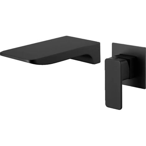 Black Bathroom Wall Mounted Faucet Wall Mounted Sink Mixer Tap Brass Wall Mounted Waterfall Faucet (1/5)
