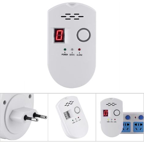 Gasleckmelder mit LED-Alarm für Flüssiggas (LPG), Flüssigerdgas (LNG) und Erdgas  Intelligenter Sicherheitsmelder für Ihr Zuhause  Hochsicherer akustischer und optischer Alarm (1/5)