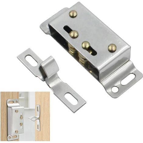 Serrure magnétique à double rouleau en acier inoxydable, ferme, cars (1/5)