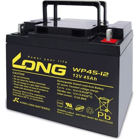 Accumulateur au plomb KUNG LONG WP45-12, 12 V-/45 Ah