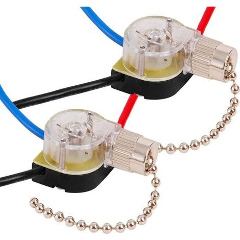 Lot de 3 interrupteurs pour ventilateur de plafond ZE-110, interrupteur à 3 voies (nickel) (1/5)