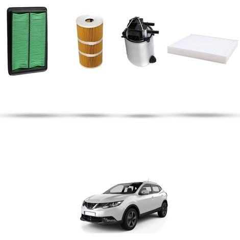 Kit tagliando 4 filtri compatibile con Nissan Qashqai II (J11E) 1.6 dCI 96kw Dal 2014 (1/5)