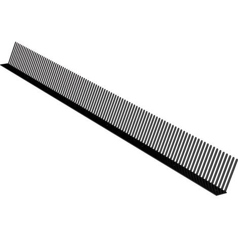 Grille stop piafs noire – Peigne pare-oiseaux 100mm – Haute résistance polyéthylène – Traitement anti UV pour tuiles galbées – Artisanmat