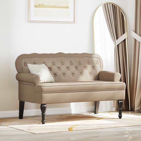 Chesterfield Bank Cappuccino 119,5 x 64,5 x 75 cm Kunstleder (1/5)