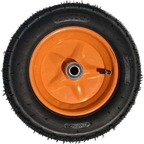 Brouette à chambre à air 3.50-8, charge maximale 280 kg, 8PR, jante métallique avec roulement 6004RS, diamètre intérieur du roulement 20 mm (1/5)