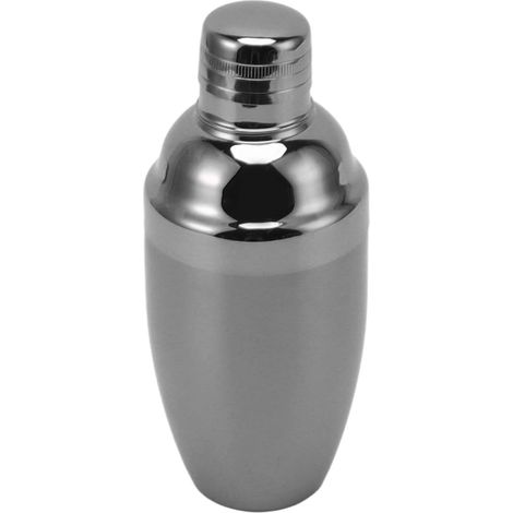 Rostfreier Cocktailshaker aus Edelstahl, zum Kochen, für Mixgetränke, Milchtee und andere Teesorten. Schwarz. (1/5)