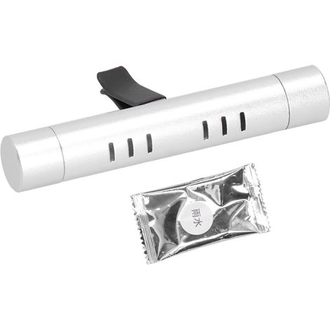 Désodorisant pour bouche d'aération de voiture, diffuseur d'huiles essentielles pour climatisation, parfum sans toxines ni produits chimiques, alliage d'aluminium (argent) (1/5)