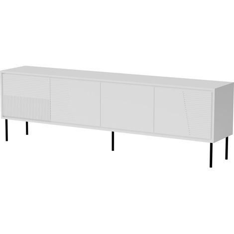 TV Schrank ABUDABI 200 cm 4D vier türen MDF-platte matte weiße front