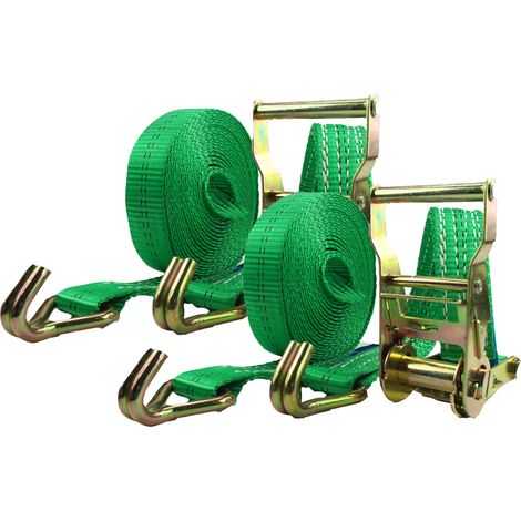 2x Profi Ratschen Spanngurt Spanngurte Zurrgurt 2-tlg 6m 2t 2to 2000kg TÜV/GS GRÜN (1/3)