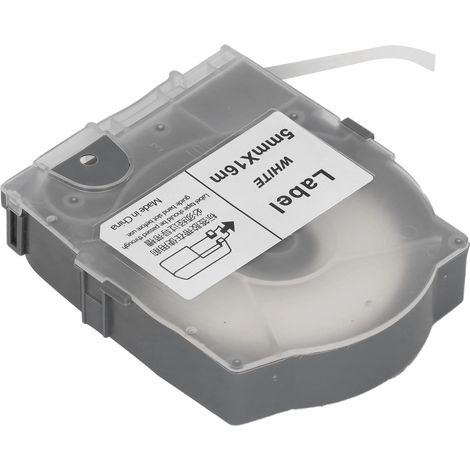 Convient aux machines de marquage de fil MAX, ruban d'étiquettes auto-adhésif de 5 mm LM-550A, blanc de 5 mm, 16 m. (1/5)
