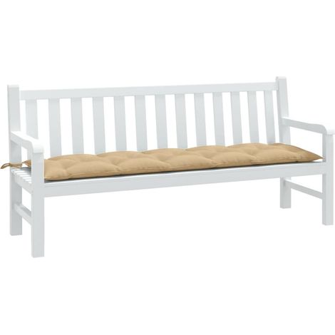 Gartenbank-Auflage Melange Beige 180x50x7 cm Stoff
