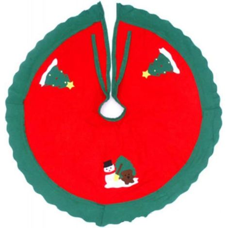 1 jupe d'arbre de Noël à motif floral pour décorations de fête de Noël 35 pouces