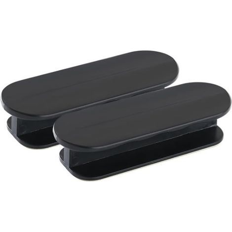 Set mit 2 Balkontürgriffen, Türknöpfen, Türgriffen, Schrankgriffen, Türgriffen, Balkontüren, schwarz (1/5)