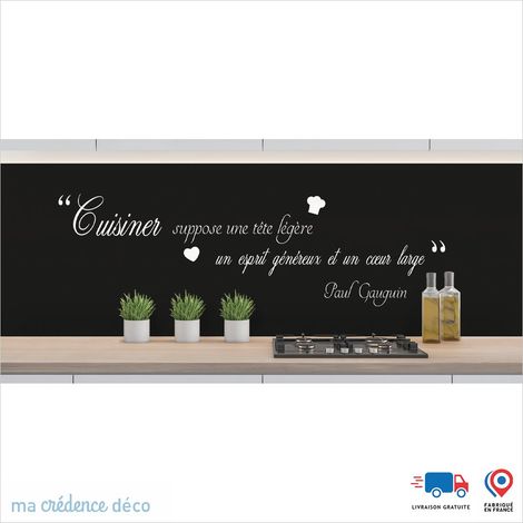 Crédence : CUISINER DEMANDE 2 - Couleur noir - Alu composite - 60 - 120 (1/3)
