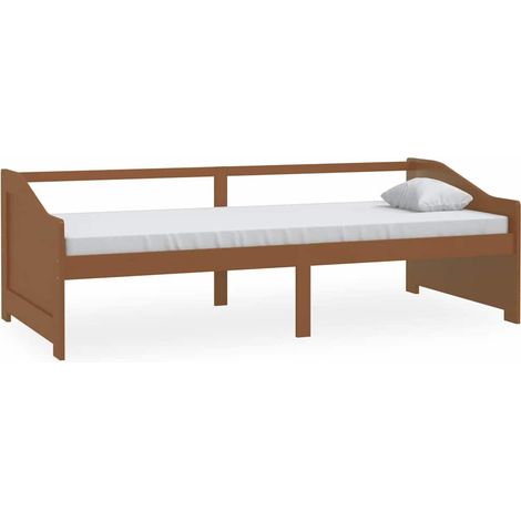 Maison Exclusive - Divano Letto 3 Posti senza Materasso Ambrato in Pino 90x200 cm (1/5)