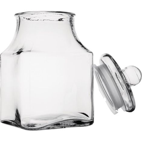 Bocal à Biscuits Carré en Verre 2,9 Litres - (1/4)