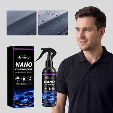 Nano Coating Agent Car Paint Protection Spray - Waterproof, Stain-resistant, Polishing, and Brightening - 100ml (1/5)