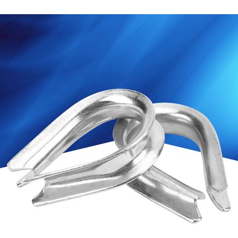 50 anneaux triangulaires de protection pour câble métallique M4 en acier inoxydable 304, en forme de cœur de poulet. (1/5)