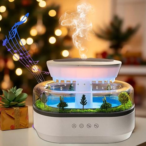 Humidificateur pluie design - 250 ml - Diffuseur huiles essentielles - 7 LED (1/5)