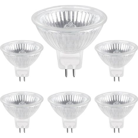 Ampoule Halogene GU5.3 50W 12V, 800lm Blanc Chaud 2700K Dimmable, Ampoule Spot Halogène MR16, pack de 6 (1/5)