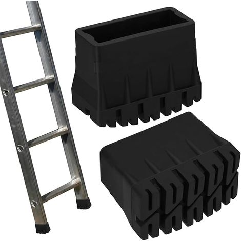 Lot de 2 pieds d'échelle en caoutchouc antidérapants pour échelles accessoires pour échelles 20 x 30 mm noir (1/5)