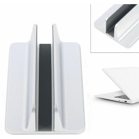 Vertical Laptop Desktop Holder Adjustable Vertical Laptop Desktop Stand Modern Notebook Stand Silver (1/5)