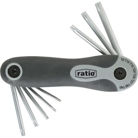 Juego de 8 llaves acodada Torx tipo navaja Ratio - (1/3)