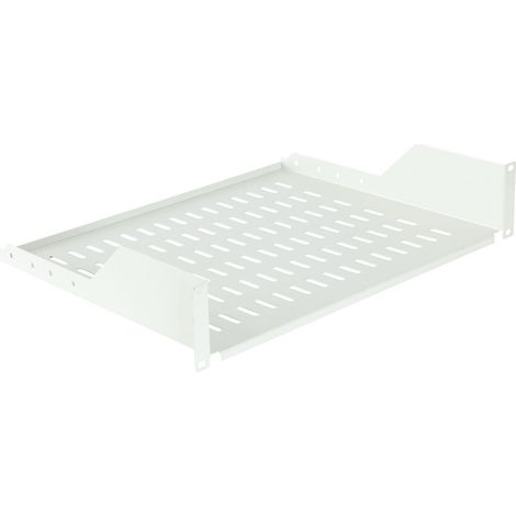 Mensola rack Lanview 2U da 19", profondità 350 mm, colore bianco, modello RAS210WH