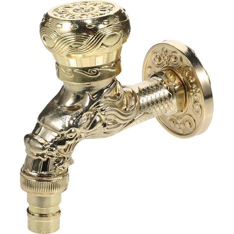 Robinet de jardin ancien : Robinet mural vintage en métal pour machine à laver, évier, cuisine, buanderie ou salle de bain. (1/5)