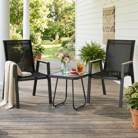Ensemble bistrot extérieur pièces 3 table basse pieds réglables (1/4)