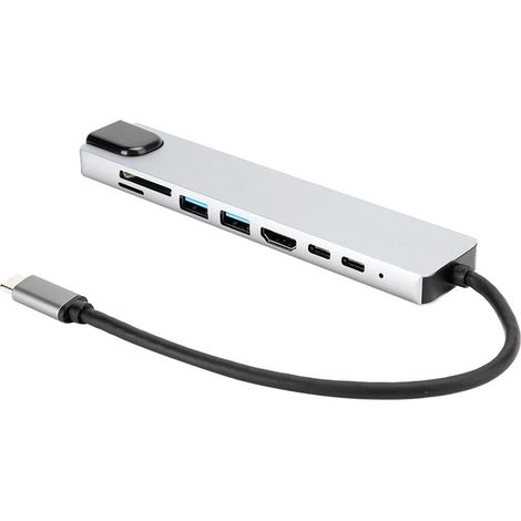 Station d'accueil USB-C 8-en-1 avec HDMI 4K, charge rapide et ports multiples (1/5)