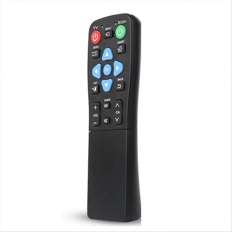 Universalfernbedienung für Senioren – Große Tasten, Steuerung von 2 Geräten, Lernfunktionen, TV, DVD, S (1/5)