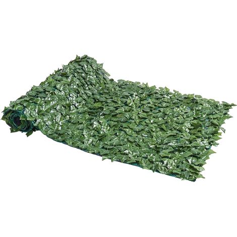 Homevive Celosias Seto Artificial en Rollo con Hojas Verde Fondo Decorativo de Pared 298 x 98cm para Jardín Balcón Pared