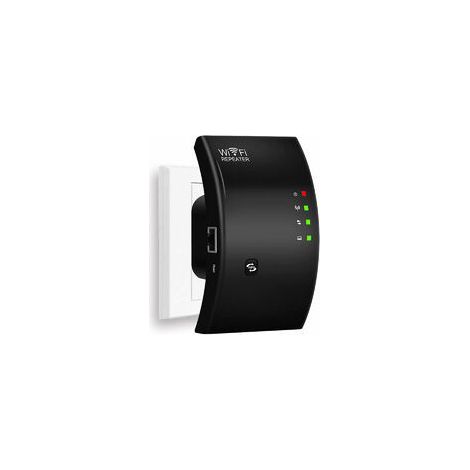 WiFi Repeater, Powerful WiFi Amplifier, N300 WiFi Extender, WiFi Signal Booster, 1 Ethernet Port, Covers up to 200㎡, Easy to Install, Compatible with All Internet Boxes