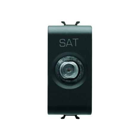 PRISE TV/SAT 1M DIR. CONNEC. F-FEM NOIRE GEWISS GW12371 (1/2)