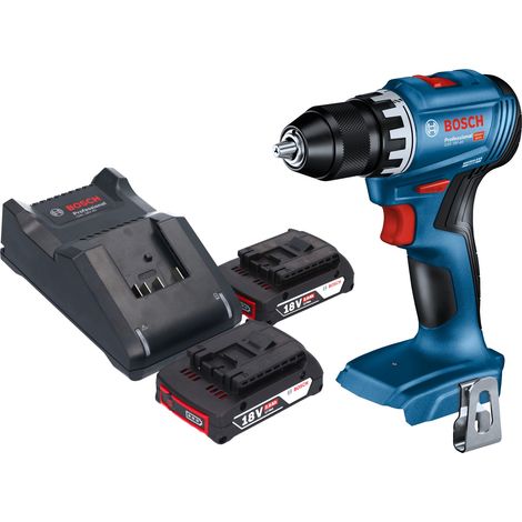 Bosch GSR 18V-45 Professional Perceuse-visseuse sans fil 18 V 45 Nm Brushless + 2x batterie 2,0 Ah + chargeur