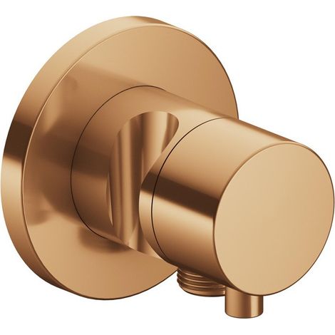 Valvola di intercettazione/deviatore a 3 vie IXMO DN 15, UP, rosetta tonda con maniglia IXMO Comfort bronzo spazzolato KEUCO