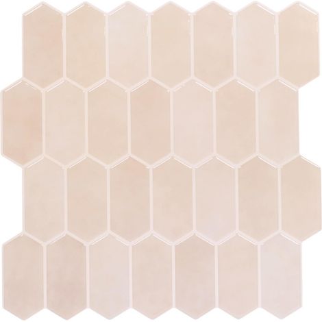 Set di 4 piastrelle autoadesive esagonali beige (1/5)
