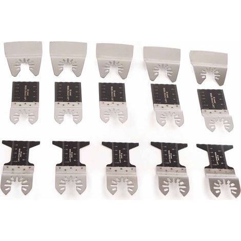 Paquet de 5 lames de scie oscillantes universelles, Kit d'outils incurvés bimétalliques 34mm 45mm (1/5)