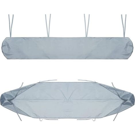 Housse de Auvent Jardin Protection, BâChe Sac de Rangement Oxford Contre Les UV Anti-poussière étanche Contre la Neige et la Pluie en Hiver, pour Canopy Shelter De Terrasse Meubles (Gris, 4M) (1/5)