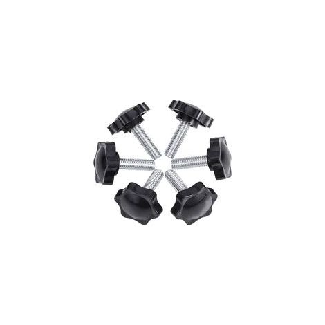 6-Pack M8x25mm Vis de pouce, étoile en plastique moletées Bouton de serrage à vis Thumbscrew (1/5)