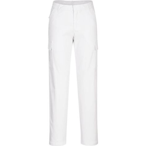 Pantalón elástico para mujer Cargo Blanco 30