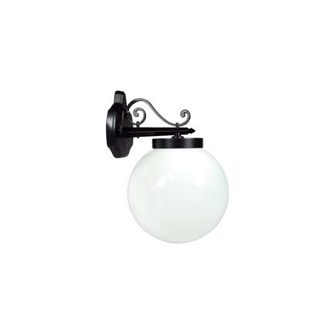 LANTERNA CON BRACCIO SUPERIORE LAVORATO MODELLO SFERA 100w IP44 mm.290x383h. colore nero SYNTESY