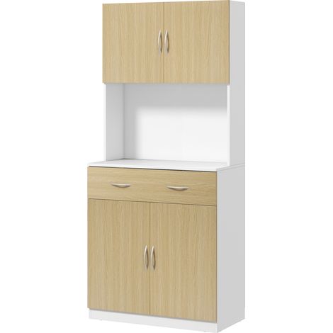 Crédence cuisine 2 portes 1 tiroir 80x40x180cm bois