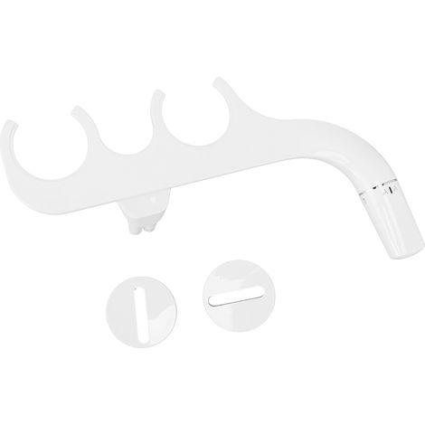 Feiner Bidet-Waschlappen, 3/8 Kupfer-T-Stück, nicht elektrisch, selbstreinigend, Doppeldüse, hygienischer WC-Aufsatz für die Intimhygiene, weiß (1/5)