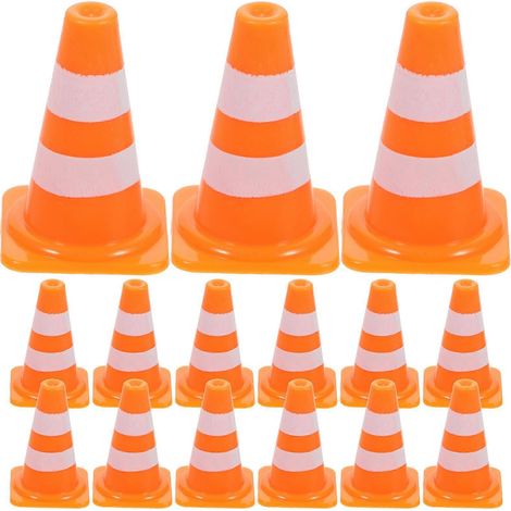 50 mini cônes de signalisation routière, jouets de panneaux de signalisation de chantier-2.50X1.60X1.60CM