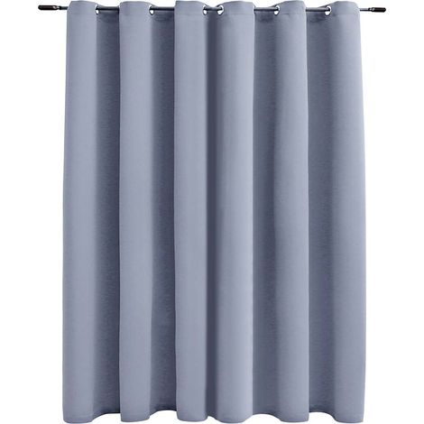 Maison Exclusive - Verdunkelungsvorhang mit Metallösen Grau 290 x