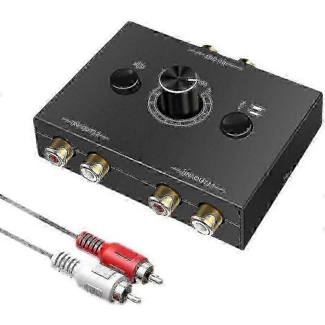 Distributeur audio RCA, 1 entrée, 2 sorties, avec fonction mute. (1/5)